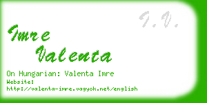 imre valenta business card